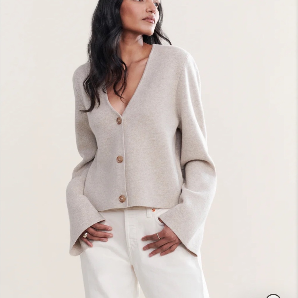 Jenni Kayne Oatmeal Women's Cardigan Sweater